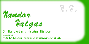 nandor halgas business card