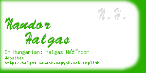 nandor halgas business card